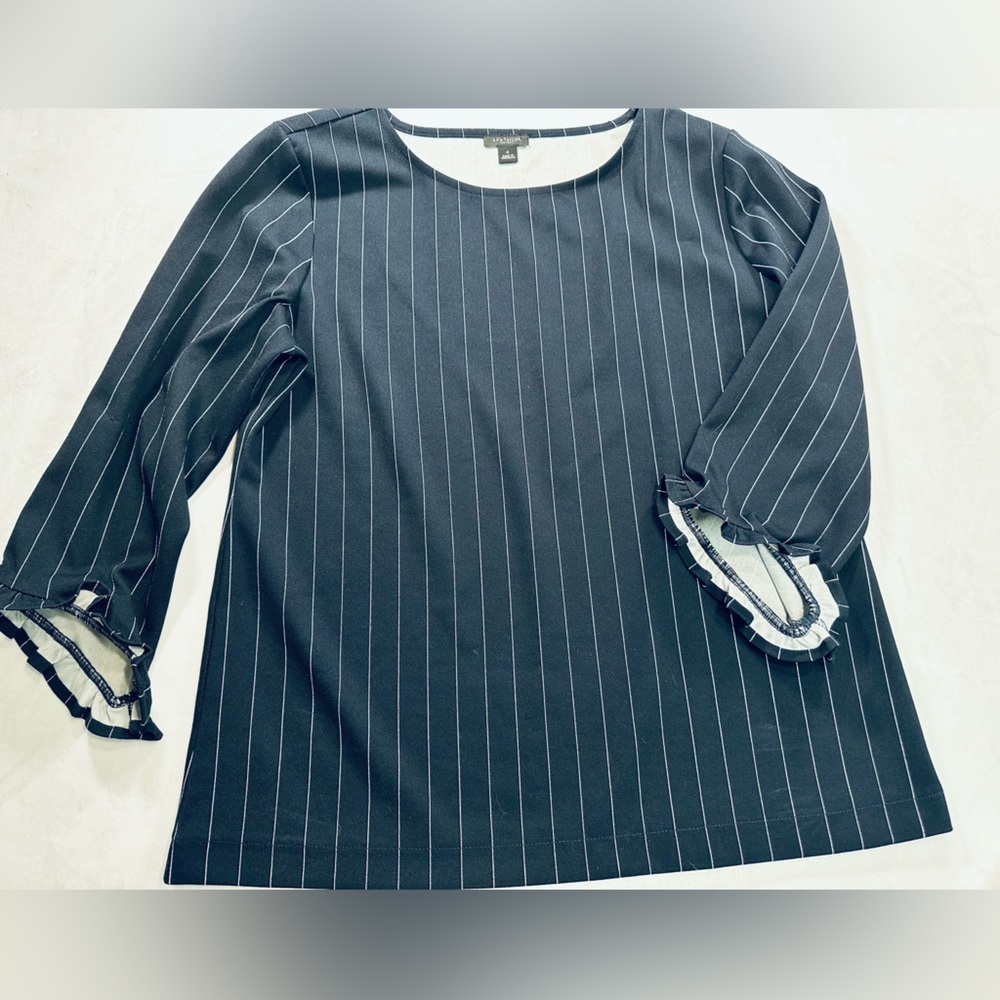 Anne Taylor Factory Striped Long Sleeve Blouse Womens‎ Size M